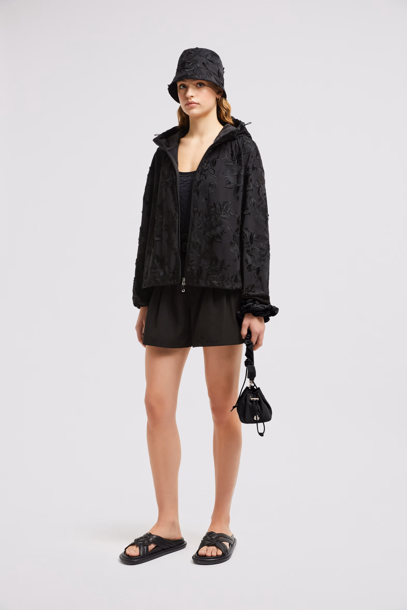 Chaqueta con capucha Charmeil Mujer Negro Moncler